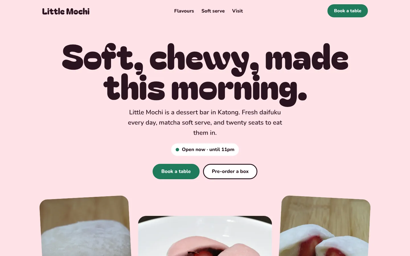 The Sugar Pop style shown on Little Mochi, a dessert bar